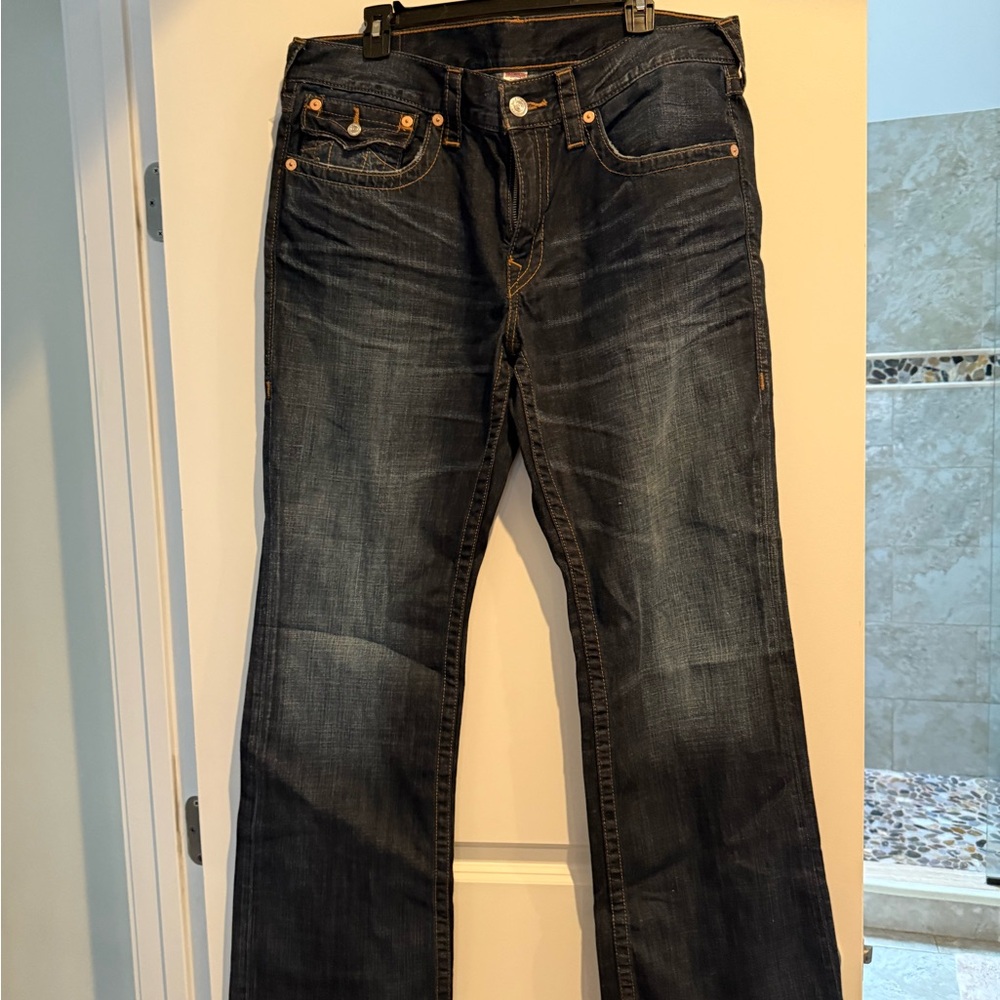 True Religion Men's Bootcut Jeans - Dark Blue